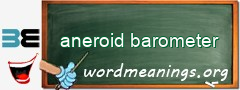 WordMeaning blackboard for aneroid barometer